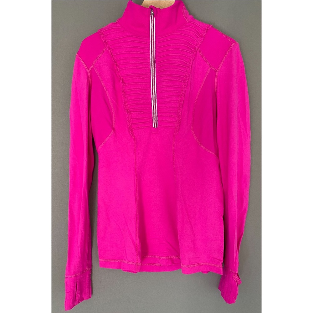 Lululemon half zip hot pink running jacket